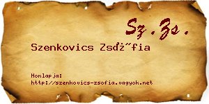 Szenkovics Zsófia névjegykártya